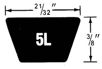 5L Belt Dimensions